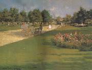 William Merrit Chase Prospect Park Brooklyn oil on canvas